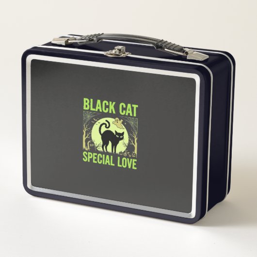Zwarte Kat Speciale Liefde Halloween Grafisch (Voorkant)