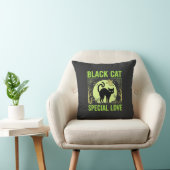 Zwarte Kat Speciale Liefde Halloween Grafisch Kussen (Stoel)