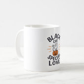 Zwarte Kat Speciale Liefde Halloween Kat Vector De Koffiemok (Voorkant links)