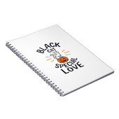 Zwarte Kat Speciale Liefde Halloween Kat Vector De Notitieboek (Rechterzijde)