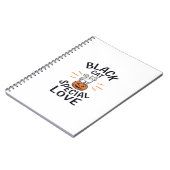 Zwarte Kat Speciale Liefde Halloween Kat Vector De Notitieboek (Linkerzijde)