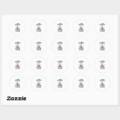 Zwarte Kat Speciale Liefde Halloween Kat Vector De Ronde Sticker (Vel)
