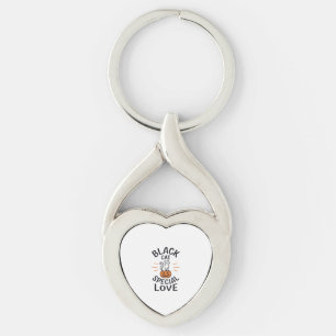Zwarte Kat Speciale Liefde Halloween Kat Vector De Sleutelhanger