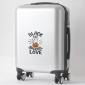 Zwarte Kat Speciale Liefde Halloween Kat Vector De Sticker (Koffer)