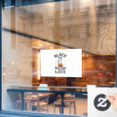 Zwarte Kat Speciale Liefde Halloween Kat Vectoront Raamsticker (Cafe Raam)