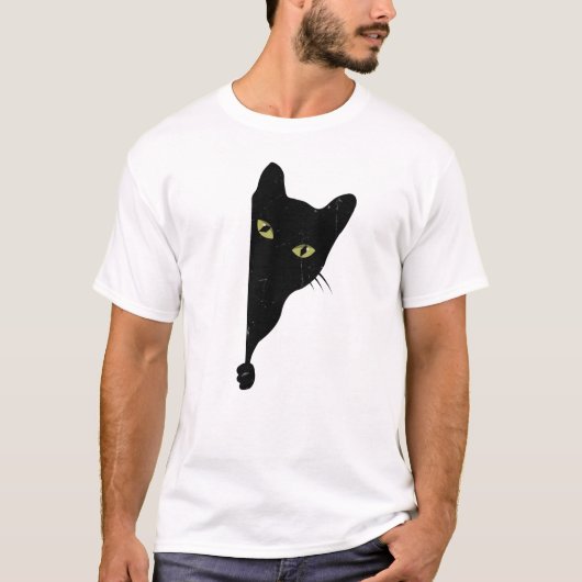 Zwarte Kat Spiedt T-shirt (Voorkant)