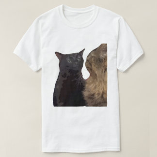 Zwarte Kat Staart Zich Af T-shirt