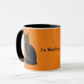 Zwarte kat staren | SINAASAPPEL | Ik hou je in de  Mok (Voorkant links)