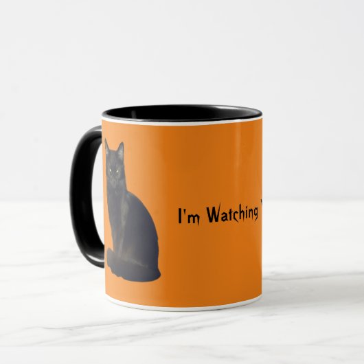 Zwarte kat staren | SINAASAPPEL | Ik hou je in de  Mok (Voorkant links)