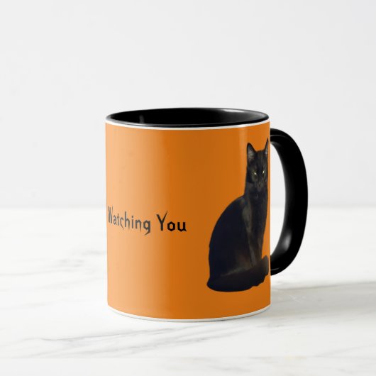 Zwarte kat staren | SINAASAPPEL | Ik hou je in de  Mok (Voorkant rechts)