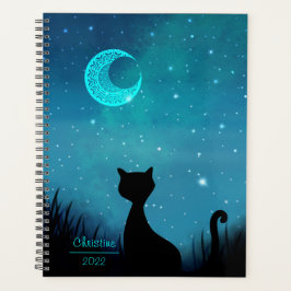 zwarte kat Starry sky naam en jaar Planner