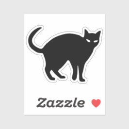 Zwarte kat sticker
