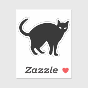 Zwarte kat sticker