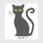 Zwarte kat sticker (Vel)