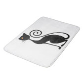 zwarte kat-stijl badmat (Gekanteld)
