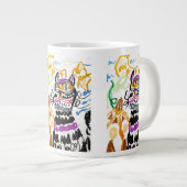 Zwarte Kat stijl herfst Grote Koffiekop (Voorkant rechts)