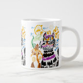 Zwarte Kat stijl herfst Grote Koffiekop (Rechts)