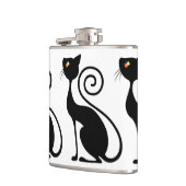  zwarte kat-stijl heupfles (Links)