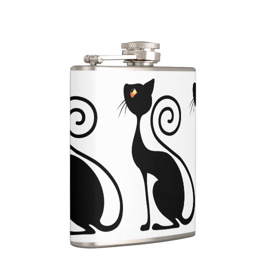  zwarte kat-stijl heupfles (Rechts)