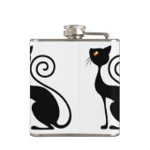  zwarte kat-stijl heupfles (Achterkant)