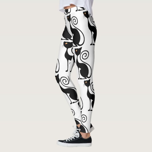  zwarte kat-stijl leggings (Links)