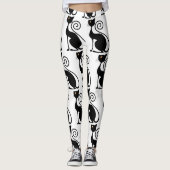  zwarte kat-stijl leggings (Voorkant)