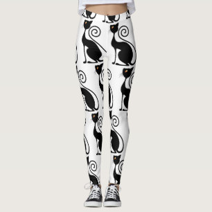 zwarte kat-stijl leggings