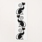 zwarte kat-stijl yogamat (Voorkant)