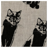 Zwarte kat stof (Close Up)