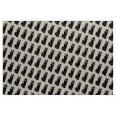 Zwarte kat stof (Yard (91,4 cm))