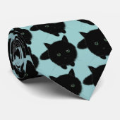 Zwarte kat stropdas (Opgerold)