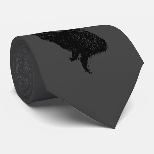 Zwarte kat | STROPDAS | Kool en zwart (Opgerold)