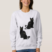 Zwarte kat sweatshirt (Voorkant)