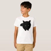 Zwarte kat t-shirt (Voorkant volledig)
