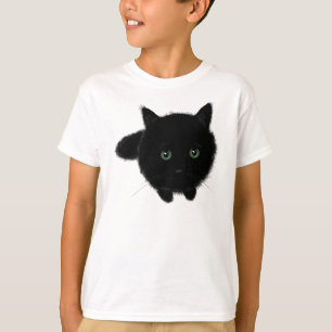 Zwarte kat t-shirt