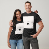Zwarte kat t-shirt (Unisex)