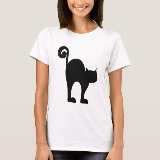 Zwarte Kat t-shirt (Voorkant)