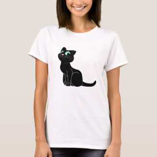 zwarte kat t-shirt