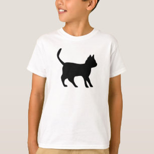Zwarte kat t-shirt