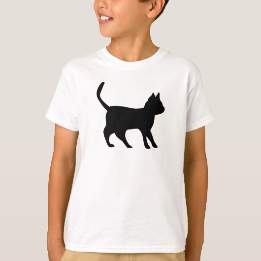 Zwarte kat t-shirt (Voorkant)