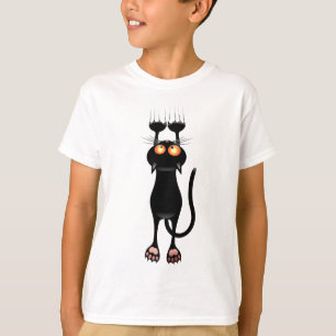 Zwarte kat t-shirt