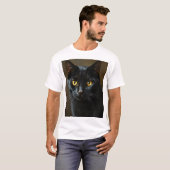 Zwarte kat t-shirt (Voorkant volledig)