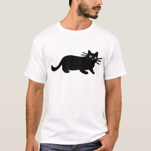 Zwarte kat t-shirt