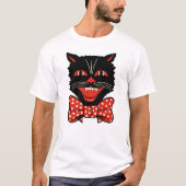 zwarte kat T-shirt (Voorkant)