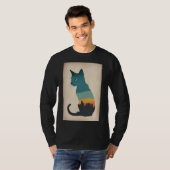 Zwarte kat t-shirt (Voorkant volledig)