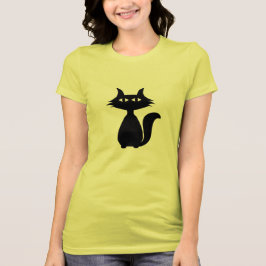 Zwarte kat t-shirt