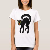  zwarte kat T-shirt (Voorkant)