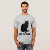zwarte kat t-shirt (Voorkant volledig)