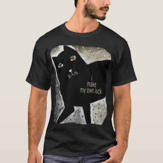 Zwarte kat t-shirt
