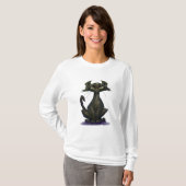 Zwarte kat t-shirt (Voorkant volledig)